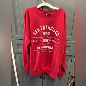 NWOT-Burgundy San Francisco sweatshirt, large